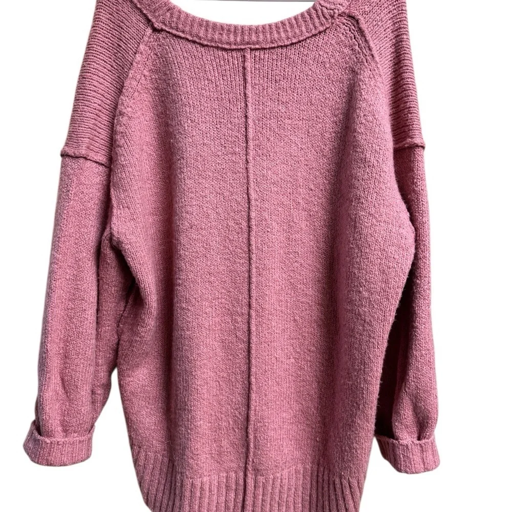 Free People Pink Oversized Sweater | XS fits S/M | Cozy Knit Slouchy Pullover
